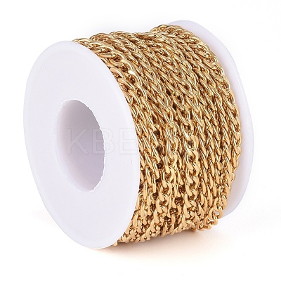Ion Plating(IP) 304 Stainless Steel Cuban Link Chains CHS-G011-12G-1