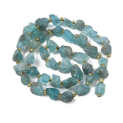 Raw Rough Natural Blue Apatite Beads Strands G-D101-A09-1