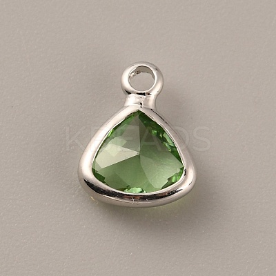 Faceted Glass Pendants GLAA-WH0030-13P-08-1