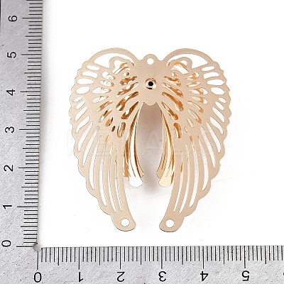 Brass Crystal Rhinestone 3D Hollow Angel Wings Chandelier Component Links KK-A261-05KCG-1