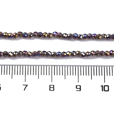 Transparent Electroplate Glass Beads Strands EGLA-H107-01A-AB06-1