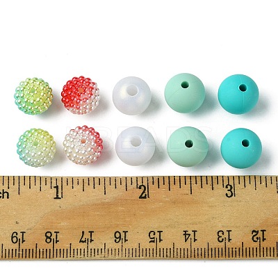 DIY Round Silicone & Acrylic & Berry Beads Making Findings Kits DIY-FS0006-26A-1