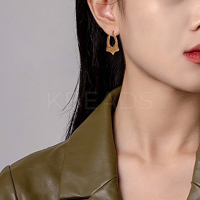 Brass Wire Wrapped Chunky Hoop Earrings for Women JE914A-1