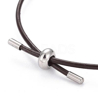 Adjustable PU Leather Cord Slider Bracelets BJEW-F412-05P-B-1