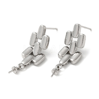 Brass Stud Earring Findings KK-P239-08P-1