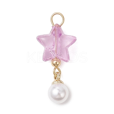 Transparent Acrylic Pendants PALLOY-JF04765-1