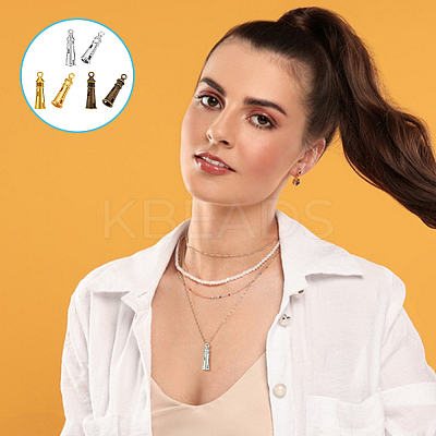 120Pcs 3 Colors Tibetan Style Alloy Pendants FIND-GO0003-17-1