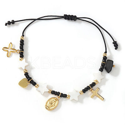 Religious 304 Stainless Steel Charm Bracelets KS0574-1