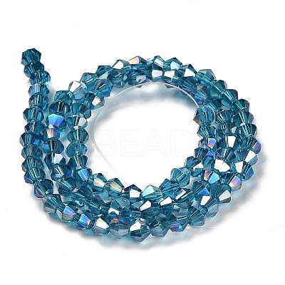 Transparent Electroplate Glass Beads Strands EGLA-A039-T3mm-B01-1