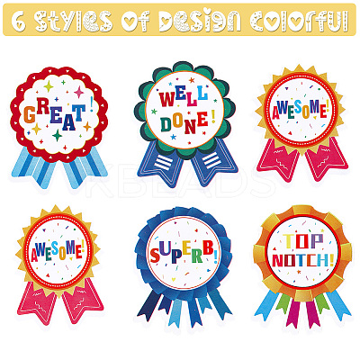 Round Award Paper Self-Adhesive Stickers DIY-WH20001-59-1