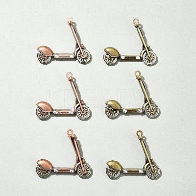 6Pcs 2 Colors Tibetan Style Alloy Pendants FIND-FS0002-58-1