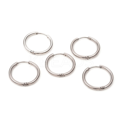 Tarnish Resistant 201 Stainless Steel Huggie Hoop Earrings LS-EJEW-L250-01K-P-1