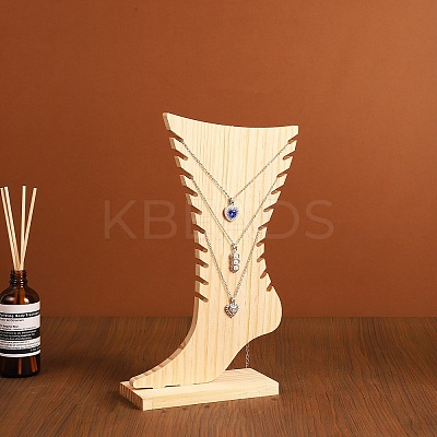 Leg Shaped Wood Anklet Display Stands WD-CBA482F-01B-1