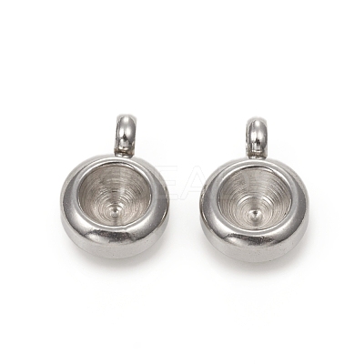 Tarnish Resistant 201 Stainless Steel Pendant Rhinestone Settings STAS-G224-27P-1