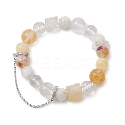 Natural Miexed Gemstome Beaded Stretch Bracelets for Women BJEW-TA00739-1