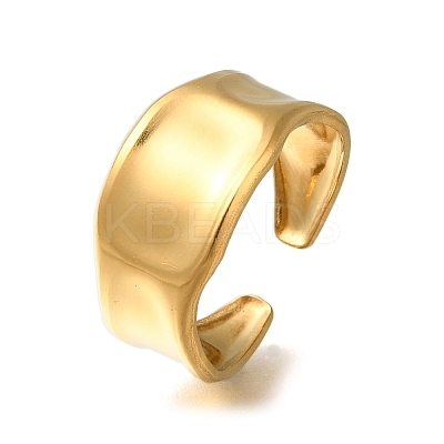 304 Stainless Steel Open Cuff Ring RJEW-F161-02G-22-1
