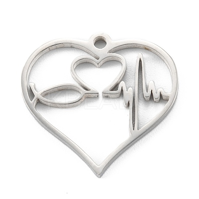 Non-Tarnish 304 Stainless Steel Pendants STAS-G251-08P-1