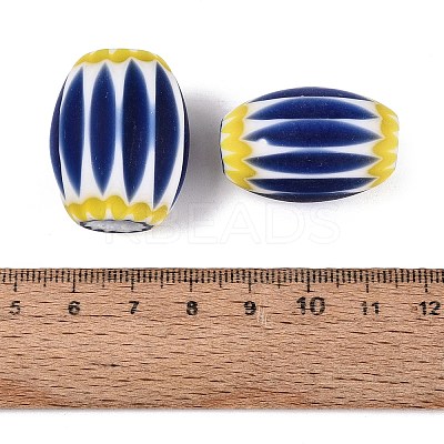 Handmade Millefiori Glass Barrel Beads LA-N002-23A-1