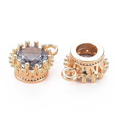 Brass Micro Pave Cubic Zirconia Charms KK-S356-772A-1