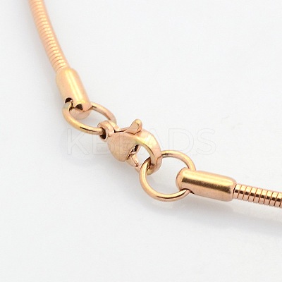 Casual Style 304 Stainless Steel Choker Necklaces X-STAS-O037-02RG-1