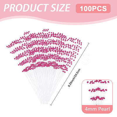 Plastic Imitation Pearl Artificial Flower Bouquet FIND-WH20003-87E-1