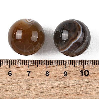 Natural Banded Agate(Dyed & Heated) Sphere Beads GG-D003-A04-02-1