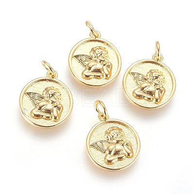 Brass Charms KK-G364-08G-1