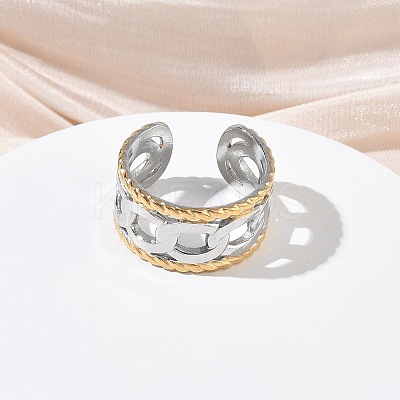 304 Stainless Steel Cuff Open Rings RJEW-Z121-02GP-02-1