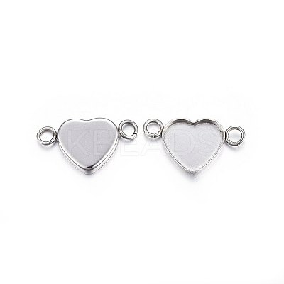Tarnish Resistant 304 Stainless Steel Cabochon Connector Settings LS-X-STAS-P210-13P-1