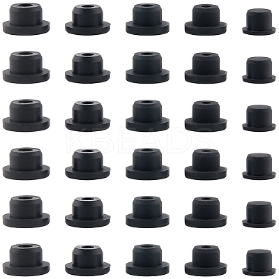 30Pcs 5 Styles Silicone Hole Plugs AJEW-GF0011-63E-1