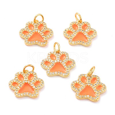 Real 18K Gold Plated Brass Micro Pave Cubic Zirconia Charms ZIRC-L100-085G-1