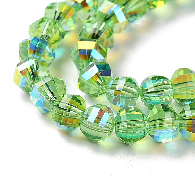 Transparent Electroplate Glass Beads Strands X-GLAA-Q099-C01-10-1-1