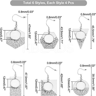 DIY Geometry Dangle Earring Making Kits FIND-CA0004-70-1