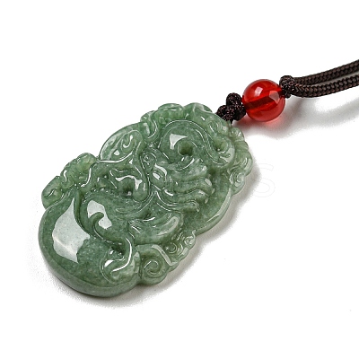Natural Jadeite Pendant Necklaces G-H306-05-05-1