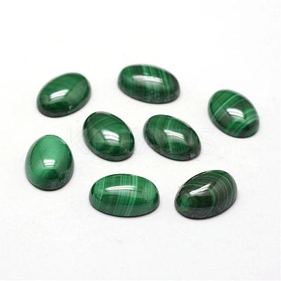 Oval Natural Malachite Cabochons G-O147-03F-1