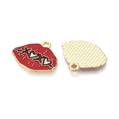 Valentine's Day Alloy Enamel Pendants ENAM-T023-23A-1