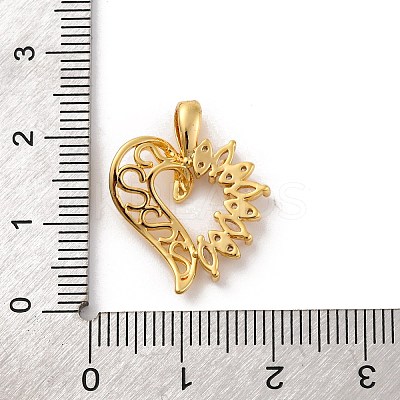 Brass Micro Pave Cubic Zirconia Pendants KK-U033-13G-01-1