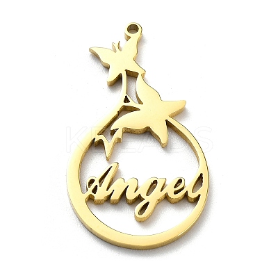 304 Stainless Steel Pendants LS-STAS-D036-15G-1