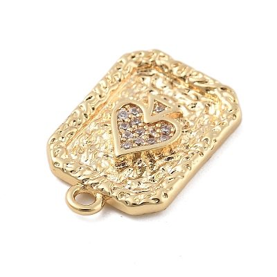 Brass Micro Pave Cubic Zirconia Pendants KK-D283-30G-03-1
