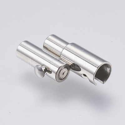 Tarnish Resistant 304 Stainless Steel Magnetic Clasps STAS-O114-009P-1