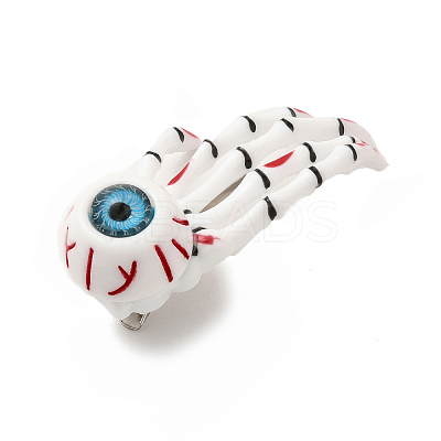 Halloween Theme Plastic Alligator Hair Clips for Woman Girl PHAR-E018-02P-02-1