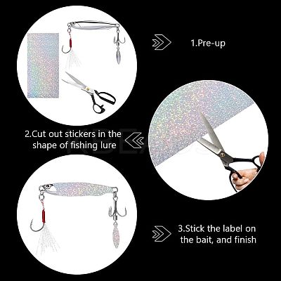 Waterproof Holographic Adhesive Craft Vinyl Sheets DIY-FG0001-25-1