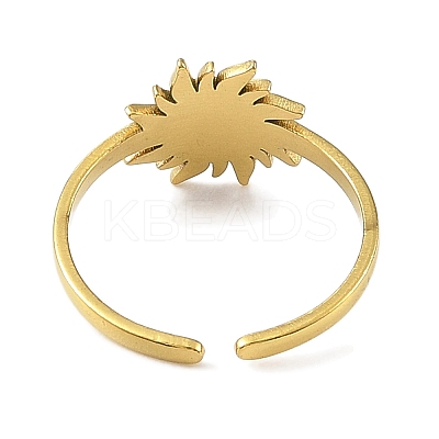 304 Stainless Steel Enamel Open Cuff Rings for Women RJEW-F166-40G-02-1