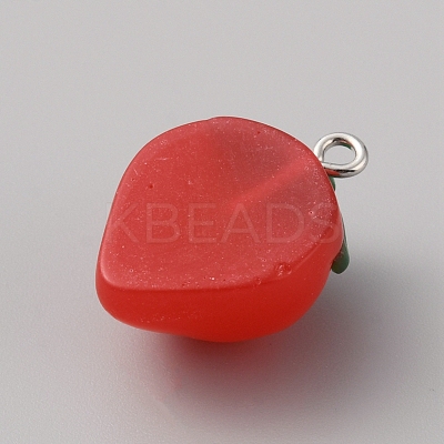 Translucent Resin Pendants RESI-WH0022-02D-1