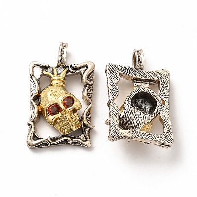 Rack Plating Brass Micro Pave Cubic Zirconia Pendants KK-K165-28-1