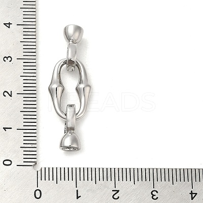 Brass Fold Over Clasps KK-M270-16P-1
