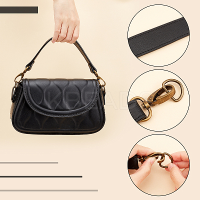 2Pcs 2 Colors PU Imitation Leather Bag Handles FIND-WR0005-71-1