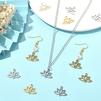 30Pcs 2 Colors 201 Stainless Steel Pendants RESI-SZ0003-21-1