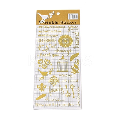 Hot Gold Foil Paper Self-Adhesive Stickers LS-DIY-K076-01C-1