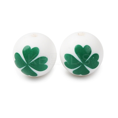 Food Grade Eco-Friendly Printed Silicone Beads SIL-A013-01A-28-1